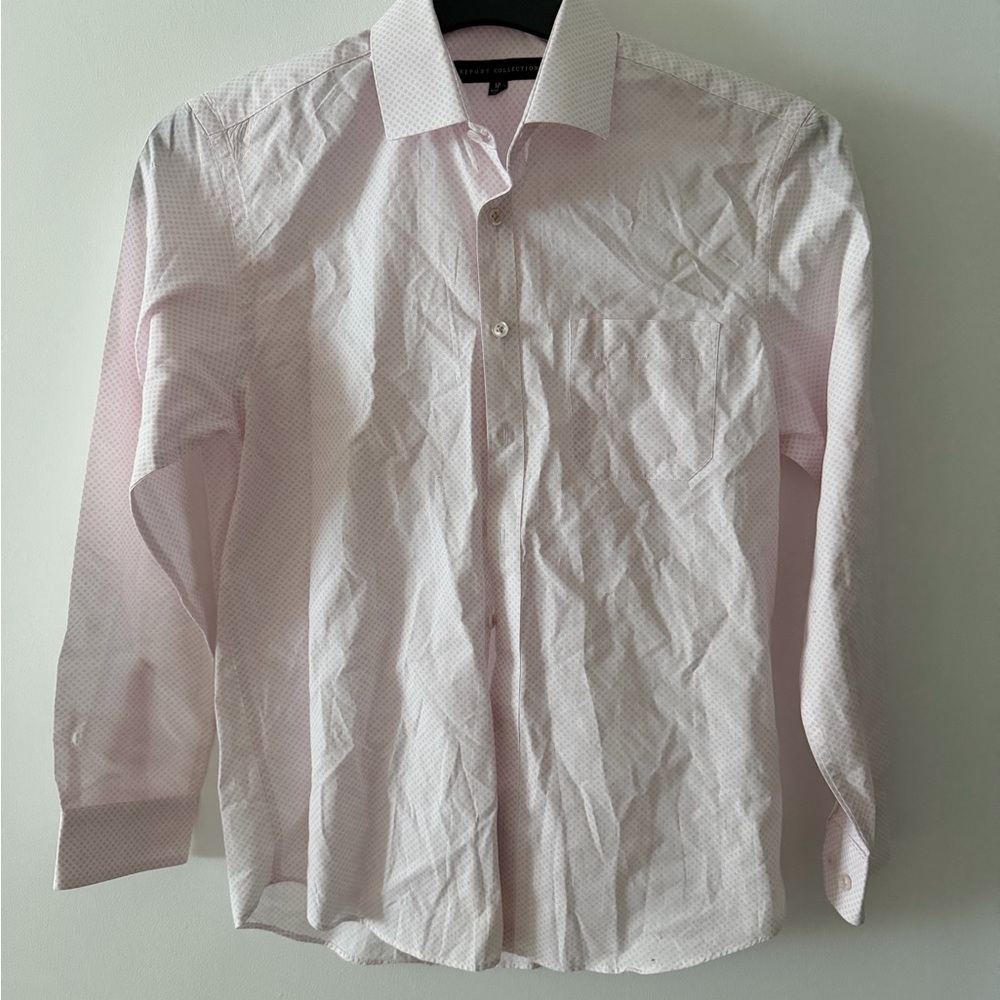 Report Collection Light Pink Microdot Dress Shirt